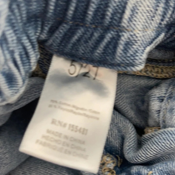 SIMPLE SOCIETY CARGO STRAIGHT SUPER HIGH RISE 5/27 BLUE ELASTIC WAISTBAND - Picture 9 of 15